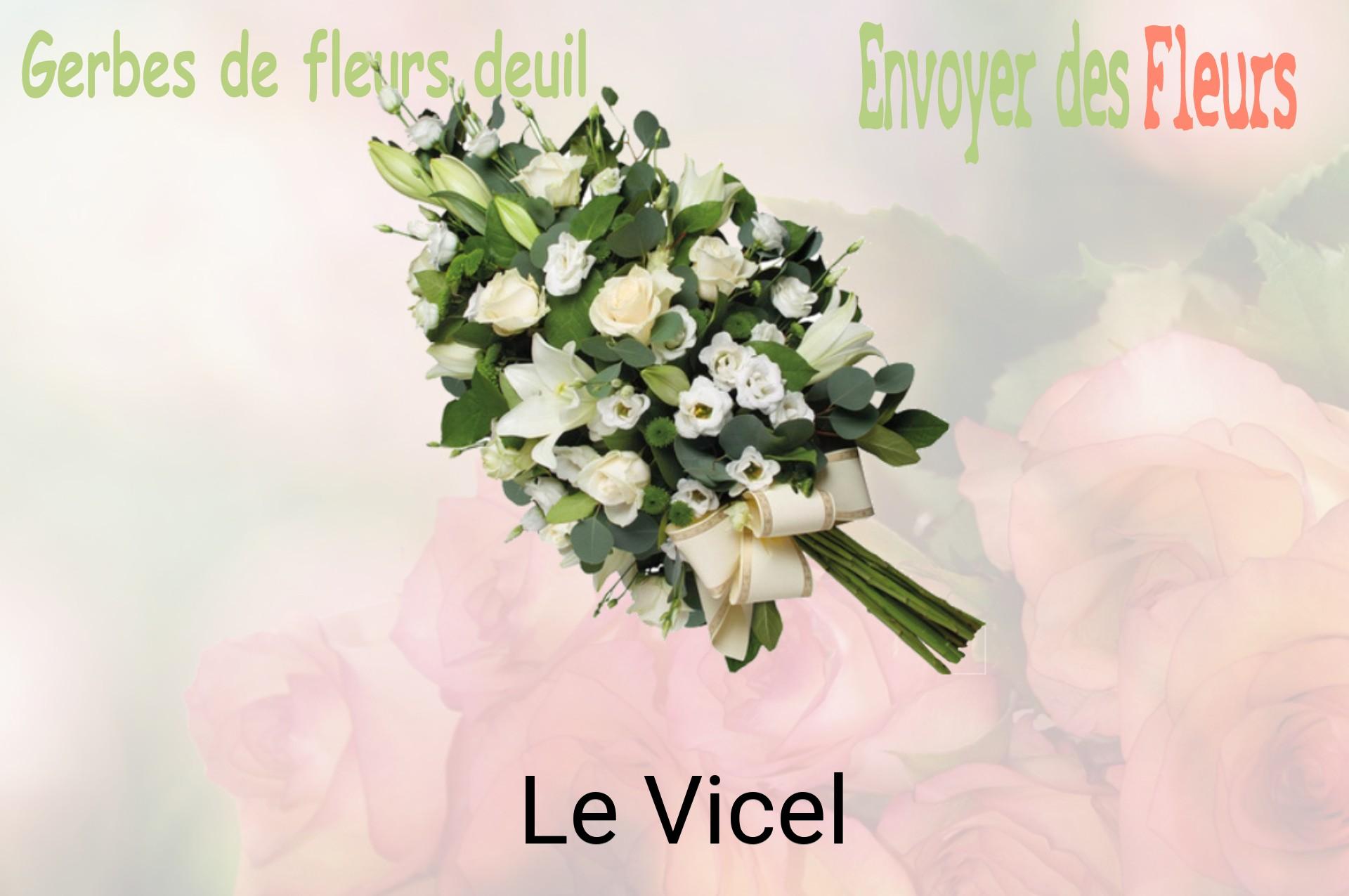 Gerbe de fleurs de deuil livrée à Le Vicel